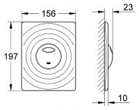 Кнопка для инсталляции Grohe Skate 38861000 схема 5