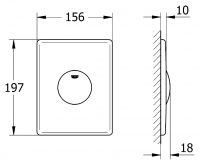 Кнопка для инсталляции Grohe Surf 37063SH0 схема 4