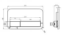 Клавиша смыва Villeroy&Boch ViConnect 92249068 схема 2