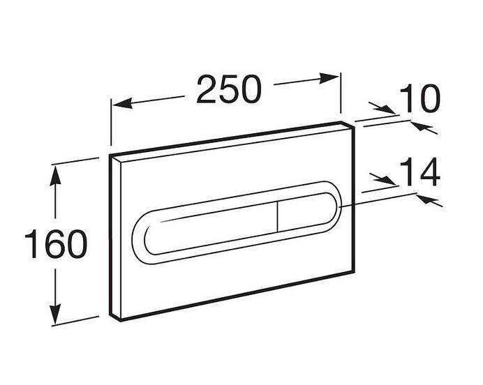 Кнопка смыва Roca PL1 890095002 схема 3