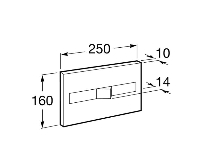Кнопка смыва Roca PL2 890096100 одинарная схема 2