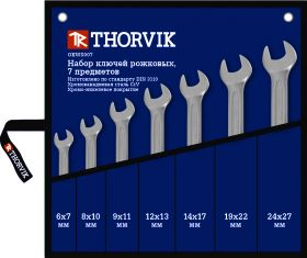 OEWS007 Набор ключей рожковых в сумке 6-27 мм Thorvik, 7 предметов