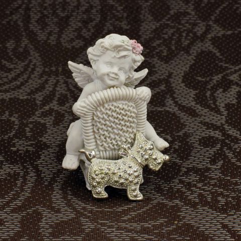 Брошь "Гламурный терьерчик" (США)