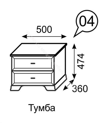 Тумба "Венеция" мод. 4