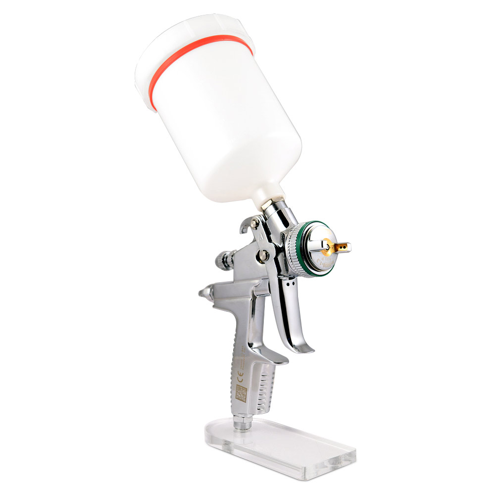 Italco H-3003-HVLP-13 Индустриальный окрасочный пистолет с верхним бачком с воздушной головой HVLP распыления и дюзой 1,3мм.