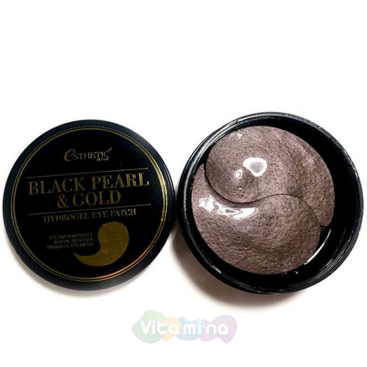 Esthetic House Гидрогелевые патчи для глаз с черным жемчугом и золотом Black Pearl & Gold Hydrogel Eye Patch