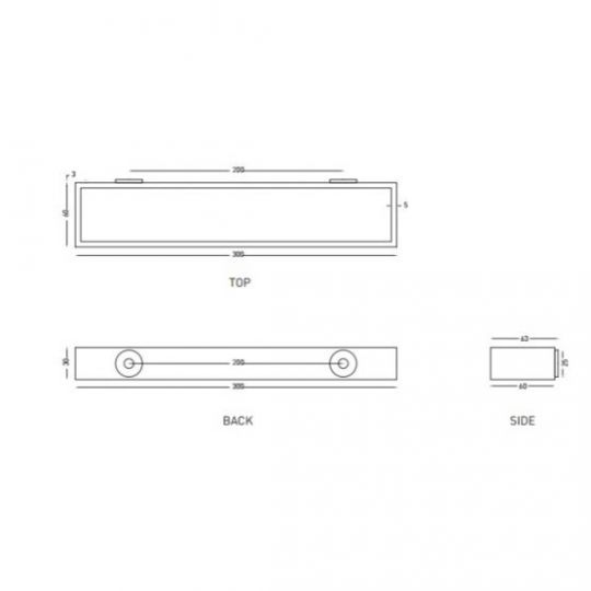 Полотенцедержатель прямоугольный Cielo Accessories ACPR30 30х6 ФОТО