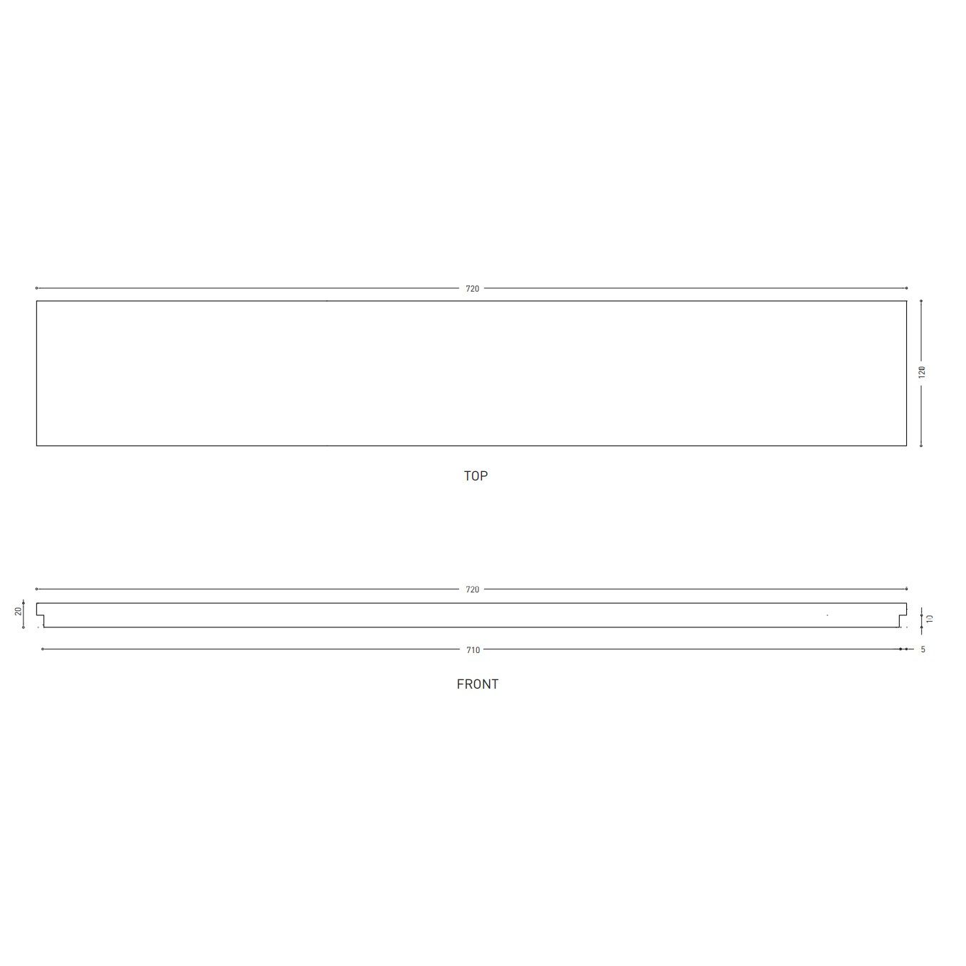 Полка Cielo Accessories ACM72 72х12 схема 1