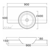 схема раковины NS Bath NSS-9052