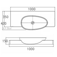 схема раковины NS Bath NSS-1050