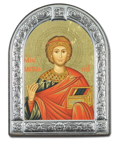 Икона Великомученик Пантелеймон (Греция, 13х10 см)