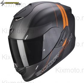 Шлем Scorpion EXO-1400 Carbon Air Drik, Черный матовый с оранжевым