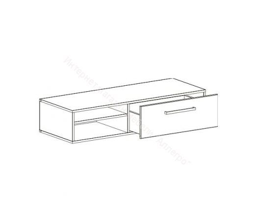 Тумба «Кёльн» 1220 (низкая) Белый Аляска/ Белый глянец, Дуб Сонома