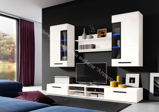 Тумба «Кёльн» 1750 Белый Аляска/ Белый глянец, Дуб Сонома