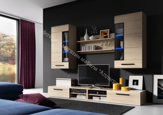 Тумба «Кёльн» 1750 Белый Аляска/ Белый глянец, Дуб Сонома