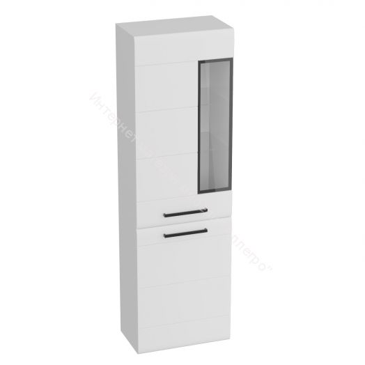 Шкаф-витрина "Кёльн" 1960 Белый Аляска/ Белый глянец, Дуб Сонома