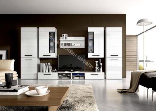 Полка «Кёльн» 980 Белый Аляска/ Белый глянец, Дуб Сонома