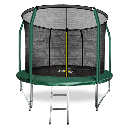 Батут Arland премиум 10FT с внутренней страховочной сеткой и лестницей (Dark green)