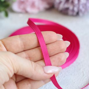 Лента репсовая 6 мм для творчества Малиновая