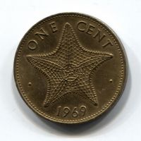 1 цент 1969  Багамские острова XF
