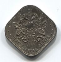 15 центов 1966  Багамские острова XF+