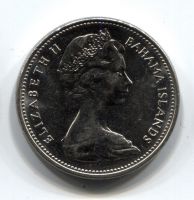 25 центов 1969  Багамские острова UNC