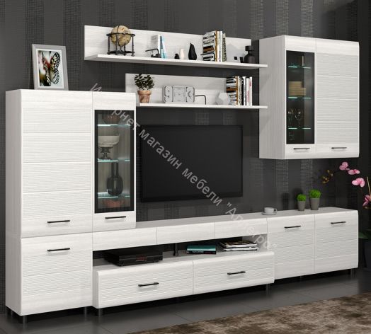 Гостиная КАМЕЛИЯ 4  Снежный Ясень