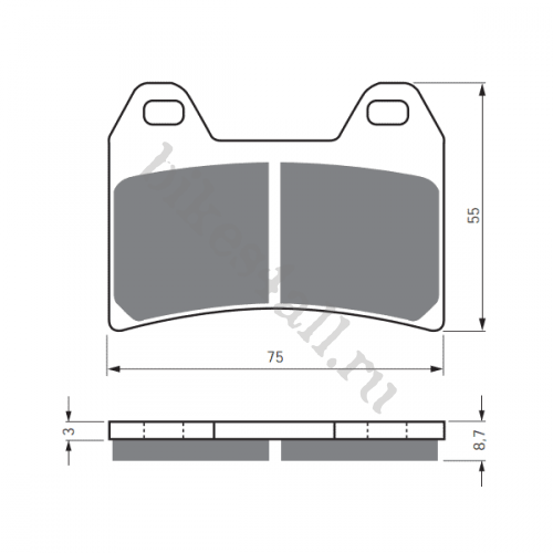 Колодки тормозные передние Yamaha FZ400 96 / XJR400 95-99 / XJR1300 98-99 / XT660 X 04-16 / Honda CB400 SF 97 / Suzuki GSX400/1200