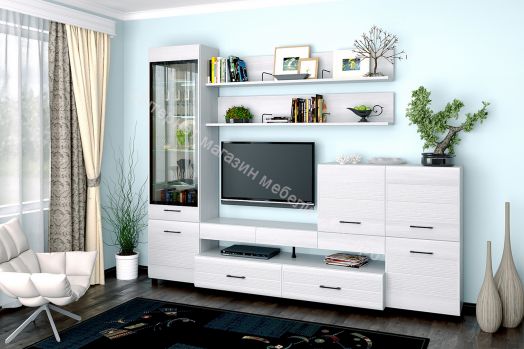 Гостиная КАМЕЛИЯ 5 Снежный Ясень