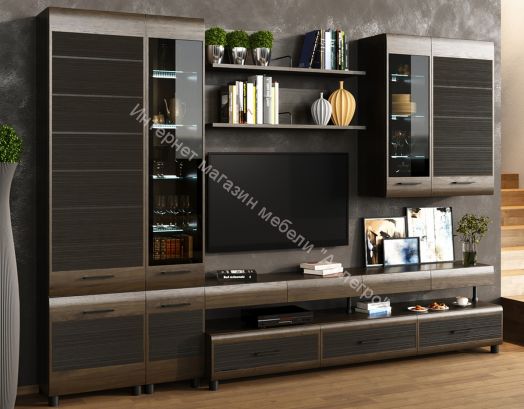 Гостиная КАМЕЛИЯ 1 Гикори Джексон темный комбинированный