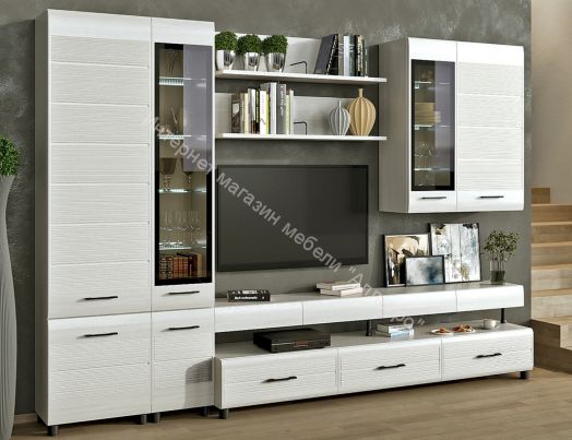 Гостиная КАМЕЛИЯ 1 Снежный Ясень