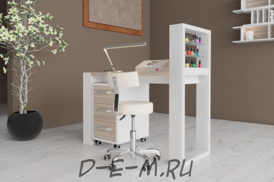 Маникюрный стол Matrix с подставкой для лаков