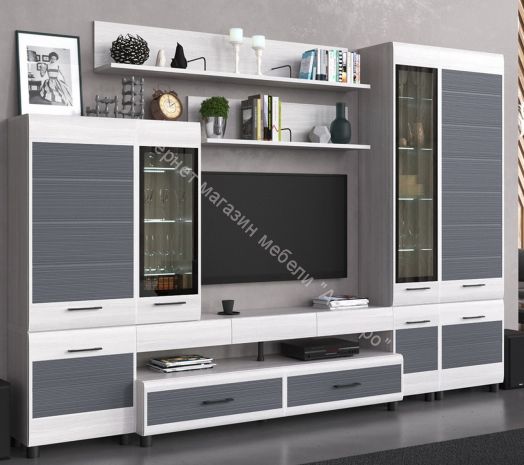 Гостиная КАМЕЛИЯ 2 Снежный Ясень серый