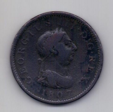 1 пенни 1807 Великобритания