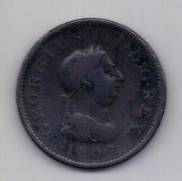 1 пенни 1807 Великобритания