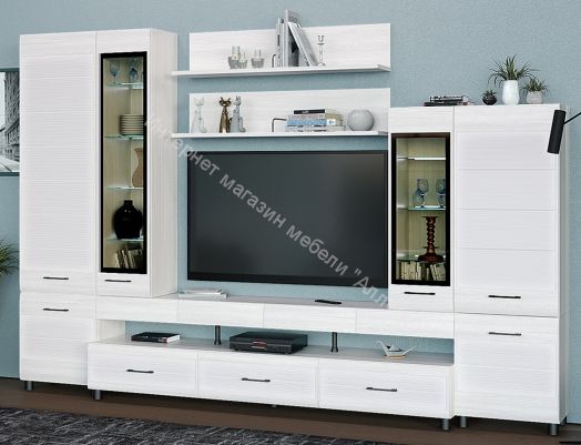 Гостиная КАМЕЛИЯ 3 Снежный Ясень