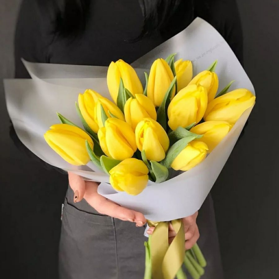 Тюльпаны 15 шт. ( Жёлтые)
