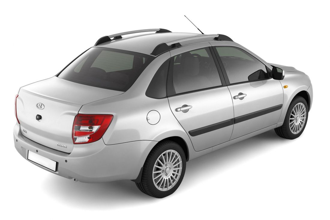 Рейлинги (Черный муар) "Усиленный" LADA Granta Седан 2011-, Kalina Седан 2004-2011 (01900702)