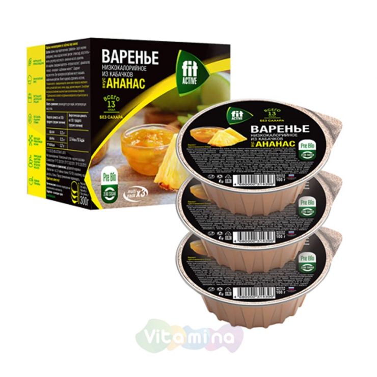 Fit Parad Варенье из кабачков со вкусом ананаса, 300 г
