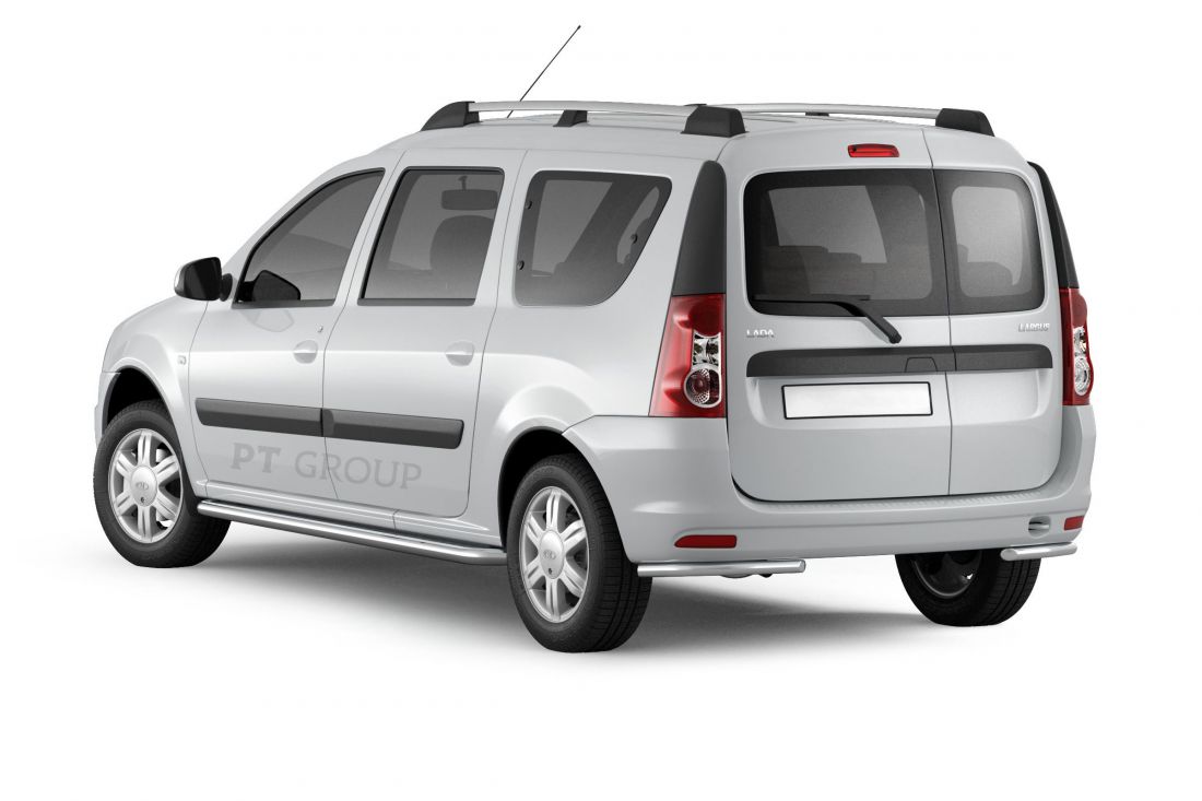 Рейлинги (Серебристый муар) "Усиленный" LADA Largus 2012- (01300702)