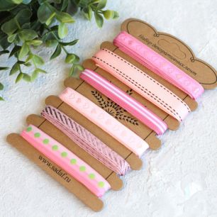 Набор лент для творчества "Магия розового" (6 шт*2 м)