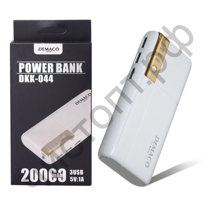 Моб. заряд. устрой. Demaco DKK-44 20000mAh цветные Power Bank реплика