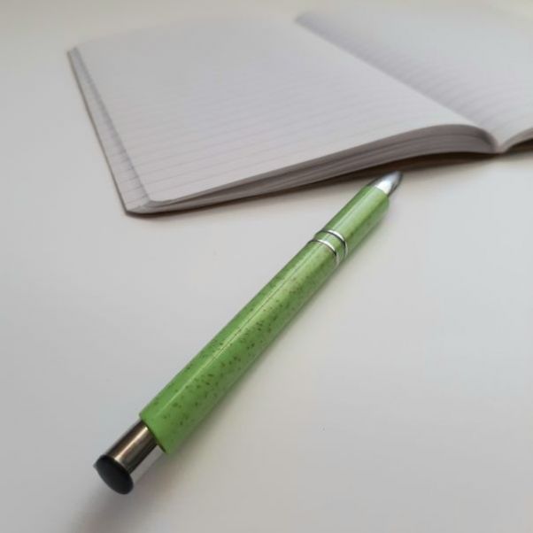 Эко ручка Straw зеленая