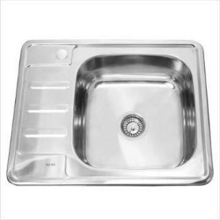 мойка для кухни врезная из нержавеющей стали 58х48 см. SKL 5848 ECO R 0.8/180 1P правая полированная