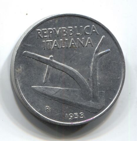 10 лир 1953 Италия