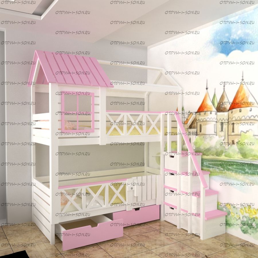 Кровать двухъярусная Домик Standard №34А