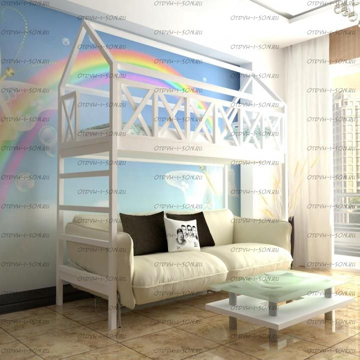Кровать-чердак Домик Standard №5