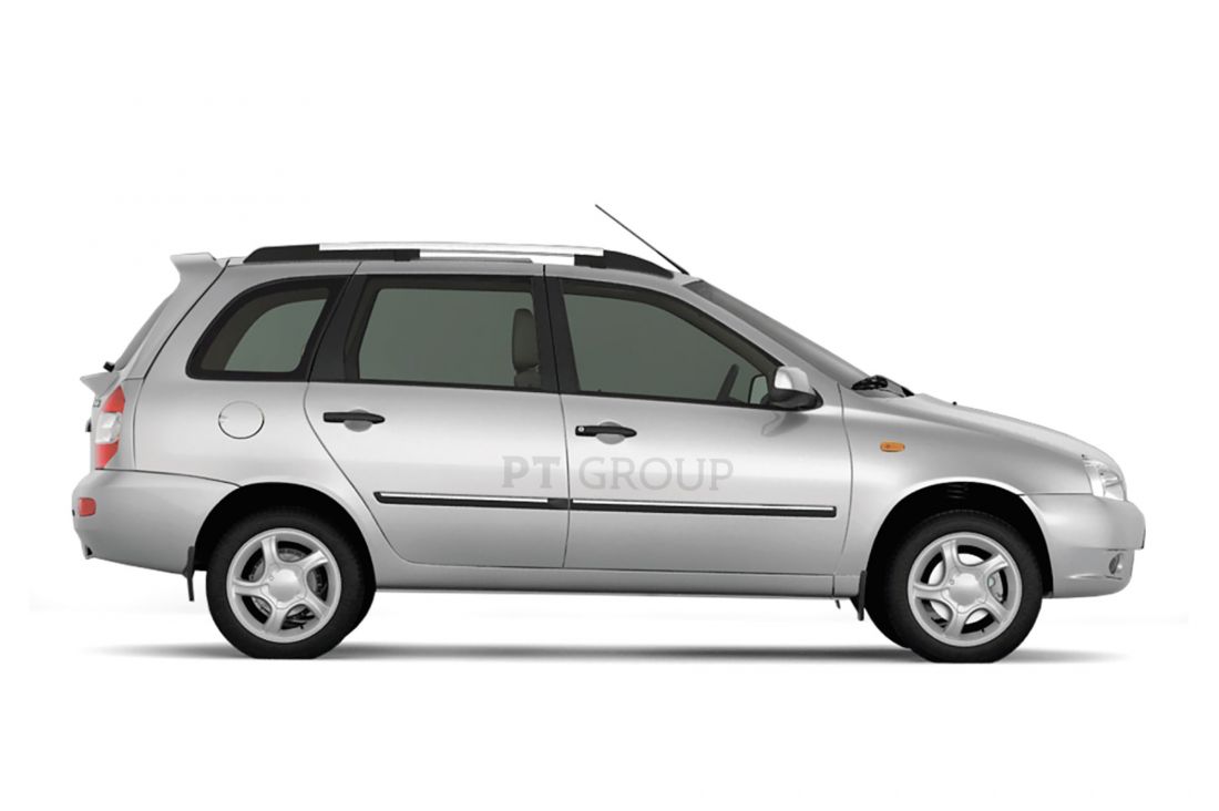 Рейлинги (Черный муар) (под крышу с "ребром") "Комфорт" LADA Kalina Универсал 2004-2013 (01170602)