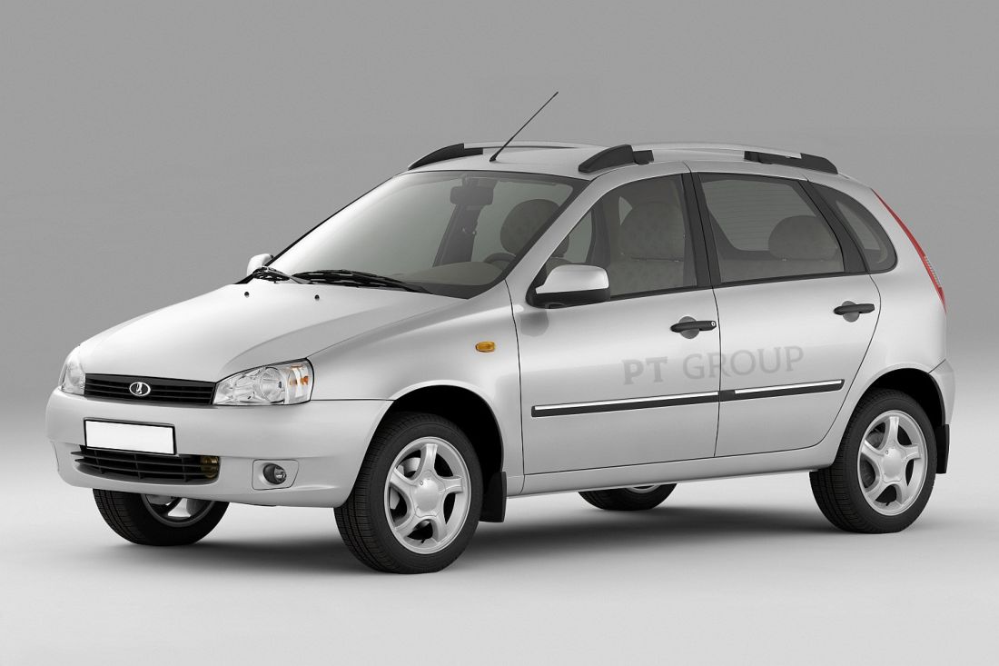 Рейлинги (Черный муар) "Комфорт" LADA Kalina Хэтчбек 2004-2013, II Хэтчбек 2013- (01190602)