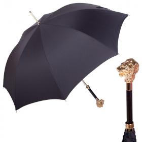 Зонт-трость Pasotti Leone Gold StripesS Black